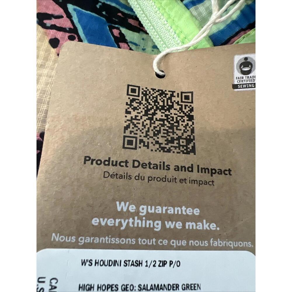 $139 Patagonia Women's Houdini Stash LightweightNylon Pullover High Hopes Geo XS - Picture 9 of 12